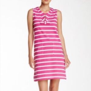 Kate Spade White And Pink Striped Dress Size S